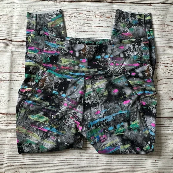 Lululemon Fast and Free High-Rise Tight 25" in Paint Drift Multi Sz 12
